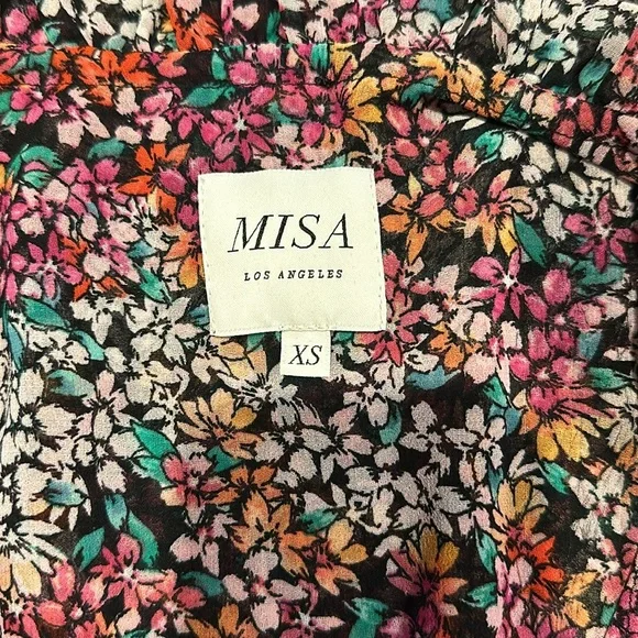 Misa LA Purple Ruffle Lillian Mini Dress - Picture 2 of 3